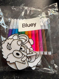 Bluey colouring pack