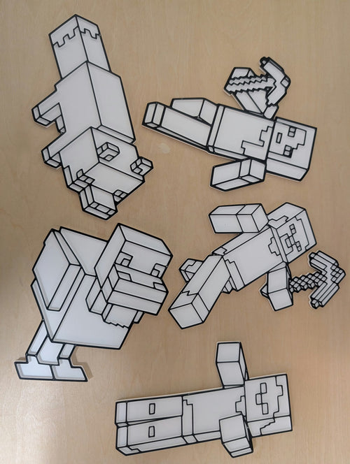 Minecraft colouring pack